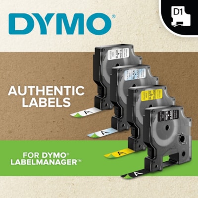 Dymo D1 Electronic Tape Cartridge - 1/2" (12.70 mm) Width x 23 ft (7 m) Length - Rectangle - Thermal Transfer - Clear - Polyester - Scratch Resistant, Chemical Resistant - 1 Each ELECTR.LABELMAKER 12MM 23 FT DYMO 1000 2000 3500 4500 500