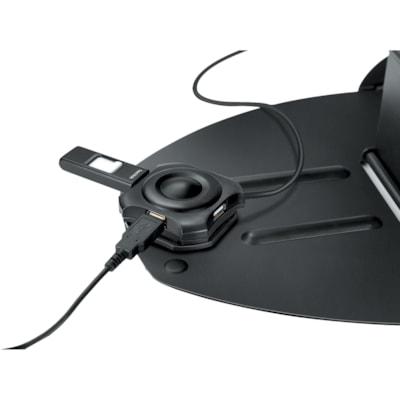 Fellowes - Station de travail pour ordinateur portable avec USB Série Professional - Jusqu'à 17 po Support d'écran - 15 lb (6803,89 g) Capacité de charge - 3 po (76,20 mm) Hauteur x 12,13 po (308,10 mm) Largeur x 13,31 po (338,07 mm) Profondeur - Métal, Caoutchouc -  PORTE-DOCUMENT ALIGNé RéGLAGE D UNE SEULE MAIN