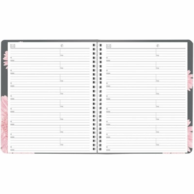 Blueline 2026 Pink Ribbon 14-Month Monthly Planner - December to January - 8-7/8" x 7-1/8" - Pink Daisy - Bilingual - Monthly - 14 Month - December 2025 to January 2027 - 1 Month Double Page Layout - 8 7/8" (225.43 mm) x 7 1/8" (180.98 mm) Sheet Size - Twin Wire - Pink Daisy - Paper - Pink Cover - 0  