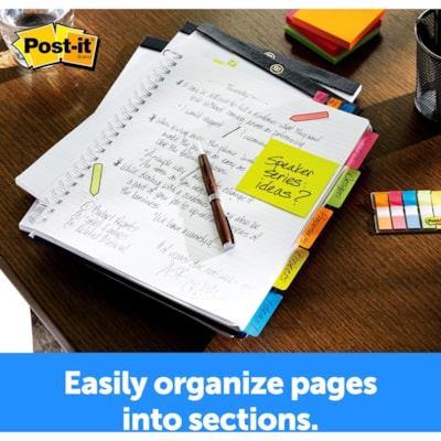 Post-it® - Onglet dossier Durable 686ALYR - Inscriptibe Onglet(s) - hauteur de l'onglet 2 po (50,80 mm) x largeur de l'onglet 1,50 po (38,10 mm) - Tab(s) Rouge, Jaune, Vert, Bleu - Résistants, Repositionnable, Résistant à l'usure, Résistant aux déchirures - 24 /   