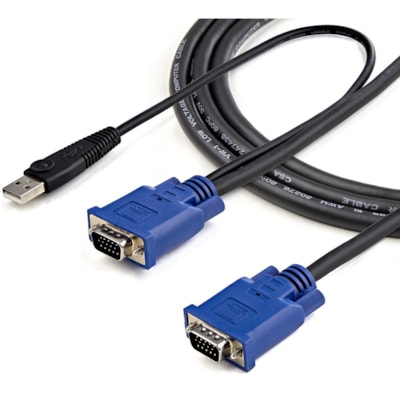 StarTech.com StarTech.com 2-in-1 - Video / USB cable - 4 pin USB Type A, HD-15 (M) - HD-15 (M) - 3.05 m - 10ft KVM Cable - USB KVM Cable - KVM Switch Cable - VGA KVM Cable t Connector - Male Left Gender  - VGA Right Connect