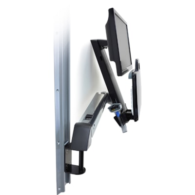 Ergotron StyleView Multi Component Mount for Notebook, Mouse, Keyboard, Monitor, Scanner - Polished Aluminum - Height Adjustable - 1 Display(s) Supported - 24" Screen Support - 29 lb (13154.18 g) Load Capacity - 75 x 75, 100 x 100 - VESA Mount Compatible w Sit-Stand Combo Arm (polishe d aluminum) - Alumin