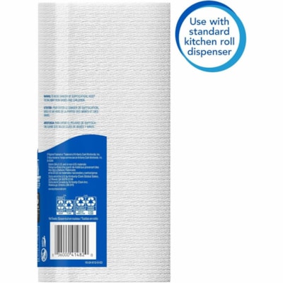 Scott Kitchen Paper Towels with Fast-Drying Absorbency Pockets - 1 Ply - 11" (279.40 mm) Width x 8.78" (223.01 mm) Length - 128 Sheets/Roll - 4.90" (124.46 mm) Roll Diameter - White - 1 Roll 125ST/RL  20RL/CS 8.78"X11" 