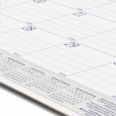 Blueline 2026 DuraGlobe 12-Month Monthly Desk Pad/Calendar - January to December - 22" x 17" ,Bilingual - Monthly - 12 Month - January 2026 to December 2026 - 1 Month Single Page Layout - 17" (431.80 mm) x 22" (558.80 mm) Sheet Size - Desk Pad - Chipboard, Bamboo Fiber, Paper - Bilingual, Reinforced  