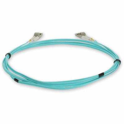 AddOn 3m LC to LC Aqua OM3 Duplex OFNR (Riser-Rated) Fiber Patch Cable - 9.8 ft (3 m) Fiber Optic Network Cable for Network Device - First End: 2 x LC Network - Male - Second End: 2 x LC Network - Male - Patch Cable - LSZH, OFNR, Riser, Plenum - Aqua - 1.0  CABL 