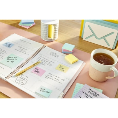 Post-it® - Feuillets écologiques, Jaunes canari, 36 mm x 51 mm, 12/paquet, 653-RP - largeur de drapeau/note 1 27/64 po (36 mm) x longueur de drapeau/note 2 1/64 po (51 mm) - Rectangulaires - 100 Feuilles par bloc - Jaune canari - Recyclable - Recyclé - 12 / emballage 3M 100%REC.  30%FPC  AMOVIBLES 100/BLOC  CERTIFIÉS SFI