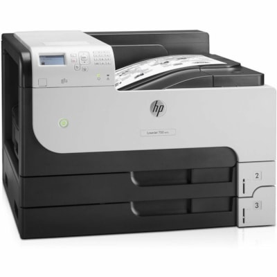 HP LaserJet Enterprise 700 M712DN Desktop Laser Printer - Monochrome - 41 ppm Mono - 1200 x 1200 dpi Print - Automatic Duplex Print - 600 Sheets Input - Ethernet - HP ePrint, Apple AirPrint - 100000 Pages Duty Cycle - Plain Paper Print - Gigabit Ethernet - USB  