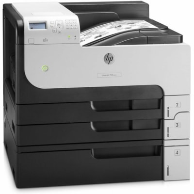HP LaserJet Enterprise 700 M712XH Desktop Laser Printer - Monochrome - 41 ppm Mono - 1200 x 1200 dpi Print - Automatic Duplex Print - 1100 Sheets Input - Ethernet - HP ePrint, Apple AirPrint - 100000 Pages Duty Cycle - Plain Paper Print - Gigabit Ethernet - USB  