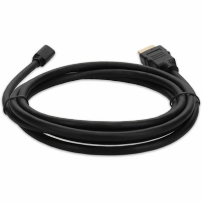 AddOn 3ft HDMI 1.4 Male to Micro-HDMI 1.4 Male Black Cable For Resolution Up to 4096x2160 (DCI 4K) - 3 ft (0.91 m) HDMI A/V Cable for Audio/Video Device, TV, Cellular Phone - First End: 1 x HDMI Digital Audio/Video - Male - Second End: 1 x Micro HDMI Type D Digital Audio/Video - Male - Black  CABL 