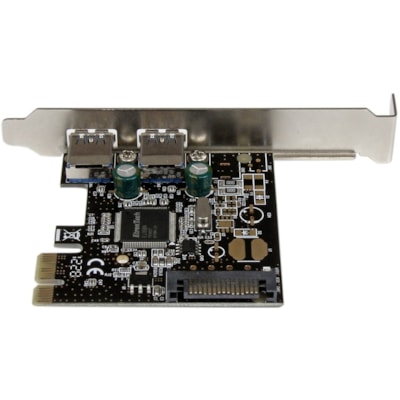 StarTech.com 2 Port PCI Express PCIe SuperSpeed USB 3.0 Controller Card w/ SATA Power - 5Gbps - Add two USB 3.0 ports to your desktop computer through a PCI Express slot - PCIe USB 3.0 Controller Card - 2Port PCI Express USB 3.0 Adapter - SuperSpeed 5 Gbps USB 3 PCIe Card - Dual Profile PCI Express  desktop computer through a PCI  Express slot - PCIe