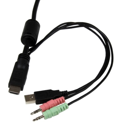 StarTech.com 2 Port USB HDMI Cable KVM Switch with Audio and Remote Switch - USB Powered - Control two HDMI®, USB equipped PCs with a single monitor, keyboard, mouse and audio peripheral set - USB Powered KVM with HDMI - Dual Port HDMI KVM Switch with Audio and Remote Switch - Compact Two Port H HPERP 