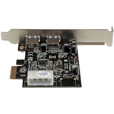 StarTech.com 2 Port PCI Express (PCIe) SuperSpeed USB 3.0 Card Adapter with UASP - 5Gbps - LP4 Power - Add 2 SuperSpeed USB 3.0 ports to your PCI Express-enabled PC - 2 Port PCI Express (PCIe) SuperSpeed USB 3.0 Card Adapter with UASP - LP4 Power - Dual Port USB 3.0 PCIe Controller - Dual Profile PC  BOPT 