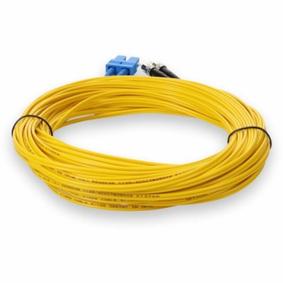 AddOn 15m ST to SC Yellow OS2 Duplex OFNR (Riser-Rated) SMF Fiber Patch Cable - 49.2 ft (15 m) Fiber Optic Network Cable for Network Device - First End: 2 x SC Network - Male - Second End: 2 x ST Network - Male - Patch Cable - Riser, OFNR - 9/125 µm - Yellow - 1.0  CABL 