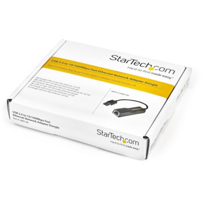StarTech.com USB 2.0 to 10/100 Mbps Ethernet Network Adapter Dongle - Add a 10/100Mbps Ethernet port to your laptop or desktop computer through USB - USB 2.0 to 10/100 Mbps Ethernet Network Adapter Dongle - USB Network Adapter - USB 2.0 Fast Ethernet Adapter - USB NIC  CTLR 