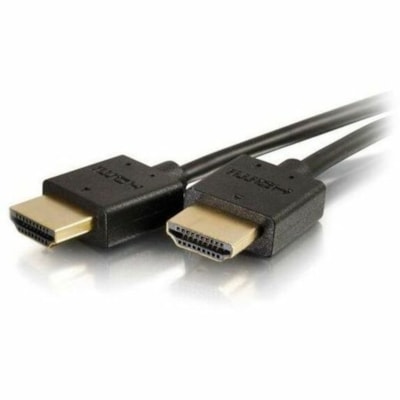 C2G 6ft Ultra Flexible High Speed HDMI Cable w/ Low Profile Connectors - 4K - 6 ft (1.83 m) HDMI A/V Cable for Audio/Video Device, Home Theater System, Computer, Projector, Monitor, HDTV - First End: 1 x HDMI 2.0 Digital Audio/Video - Male - Second End: 1 x 19-pin HDMI 2.0 Digital Audio/Video - Male  