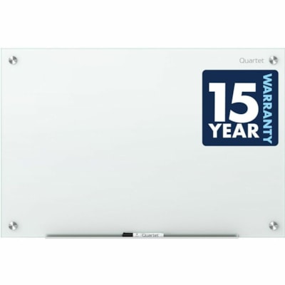 Quartet - Tableau effaçable à sec Infinity - largeur de 96 po (2438,40 mm) x hauteur de 48 po (1219,20 mm) - Surface Blanc En verre trempé - Horizontale/Verticale - Magnétique BLANC 