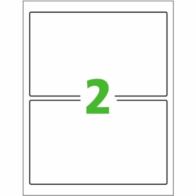 Avery® UltraDuty(tm) GHS Chemical Labels 4¾" x 7¾" , Permanent Adhesive, for Laser Printers - 4 3/4" (120.65 mm) Width x 7 3/4" (196.85 mm) Length - Permanent Adhesive - Rectangle - Laser - White - Film - 2 / Sheet - 50 Total Sheets - 100 Total Label(s) - Water Resistant - 100 / Box 100 LABELS  WHT LSR 4 " X 7 " CHEM ABRASION  UV  WATER PROOF