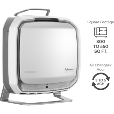 Fellowes - Support AeraMax PRO AM IIIS - acier inoxydable - PlasmaTrue - 700 Pi carré (65032128 mm²) - 1645,7 gal/min (6229706,25 mL/min) - Inoxydable ainless 