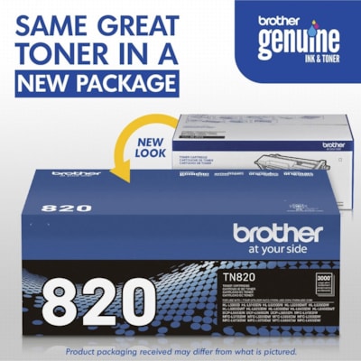 Brother TN820 Original Toner Cartridge - Laser - Standard Yield - 3000 Pages - Black - 1 Each  3000 PG YIELD