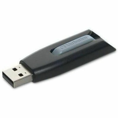 Microban - Clés USB 3.0 Store 'n' Go, bleu, vert et gris, 16 Go, emb. de 3 - 16 Go - USB 3.2 (Gen 1) Type A - Bleu, Vert, Gris - À vie Garantie - 3 / emballage BLEU  VERT  GRIS TYPE ESCAMOTABLE