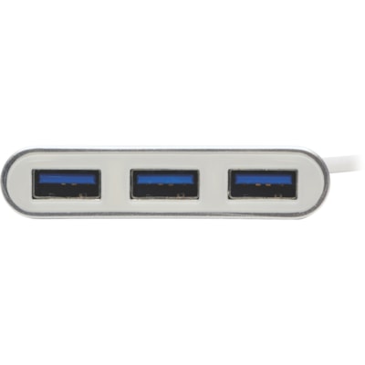 Tripp Lite series 4-Port Portable USB 3.0 SuperSpeed Mini Hub, Aluminum - USB - External - 4 USB Port(s) - 4 USB 3.0 Port(s) peed Mini Hub  Aluminum 