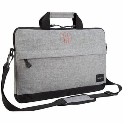 Targus Strata TSS63204US Carrying Case (Sleeve) for 15.6" Notebook - Pewter - Damage Resistant Interior - Polyester Body - Shoulder Strap, Handle - 14" (355.60 mm) Height x 2" (50.80 mm) Width SLIPCASE 