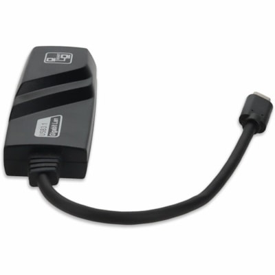AddOn USB C 3.1 Male to RJ-45 Female Black Adapter - RJ-45/USB Data Transfer Cable for MacBook, Notebook, Computer - First End: 1 x USB 3.1 Type C - Male - Second End: 1 x RJ-45 Network - Female - Black  CTLR 