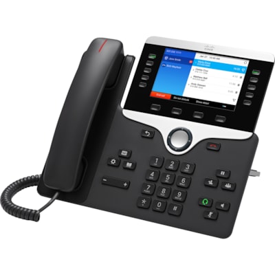 Cisco 8841 IP Phone - Corded - Wall Mountable, Desktop - Charcoal Gray - 5 x Total Line - VoIP - Unified Communications Manager, Unified Communications Manager Express, User Connect License - 2 x Network (RJ-45) - PoE Ports  