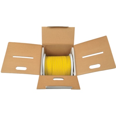 Tripp Lite series Cat6 Gigabit Bulk Solid-Core PVC Cable, Yellow, 1000 ft - 1000 ft (304.80 m) Category 6 Network Cable for Network Device - First End: 1 x Bare Wire - Second End: 1 x Bare Wire - 1 Gbit/s - 23 AWG - Yellow  d Pair (UTP) - Bare Wire Right  Connector - Bare wi