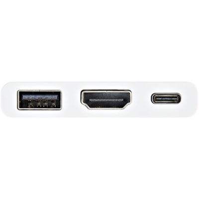 StarTech.com USB C Multiport Adapter with HDMI 4K & 1x USB 3.0 - PD - Mac & Windows - White USB Type C All in One Video Adapter - Expand the connectivity of your laptop or MacBook with this USB-C multiport adapter with HDMI - USB C HDMI Multiport Adapter - USB Video Adapter - USB Type C Multiport Ad  