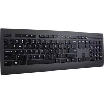 Lenovo Professional Wireless Combo Keyboard & Mouse (French Canadian 445) - USB Wireless RF 2.40 GHz Keyboard - French (Canada) - Black - USB Wireless RF Mouse - Laser - 1600 dpi - Tilt Wheel - Black - Symmetrical - AA - Compatible with PC rench 