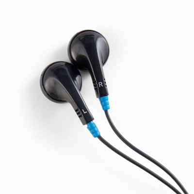 Verbatim Earphone - Stereo - Mini-phone (3.5mm) - Wired - Earbud - Binaural - Black - 1 Each SIMPLE IN-EAR DESIGN EXCEPTIONAL STEREO SOUND