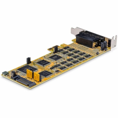 StarTech.com 16 Port PCI Express Serial Card, Low-Profile, High-Speed PCIe Serial Card with 16 DB9 RS232 Ports, TAA - Add 16 RS232 serial ports (DB9) to your low or full-profile computer, through a PCI Express slot - 16-Port PCI Express Serial Card - Low-Profile - High-speed PCIe serial card with 16 ) to your low or full-profile computer  through a