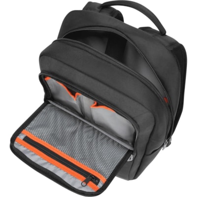 Targus CitySmart TSB893 Carrying Case Rugged (Backpack) for 12" to 16" Notebook - Gray - Weather Resistant Base - Mesh Body - Shoulder Strap, Trolley Strap, Handle - 18.39" (467.11 mm) Height x 12" (304.80 mm) Width x 6" (152.40 mm) Depth - 6.34 gal (24000 mL) Volume Capacity 10" TABLET SECTION. BLACK SLIM  LIGHT WEIGHT COMFORT DES