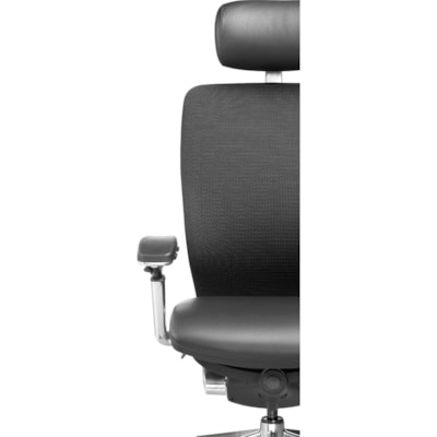Nightingale - Fauteuil fonctionnel de direction à dossier mi-haut IC2 - Seat Color Noir - Back Color Noir - Dossier mi-dos - 5 branches Base - Accoudoir - 1 chaque MID BACK EXECUTIVE CHAIR ALL MESH