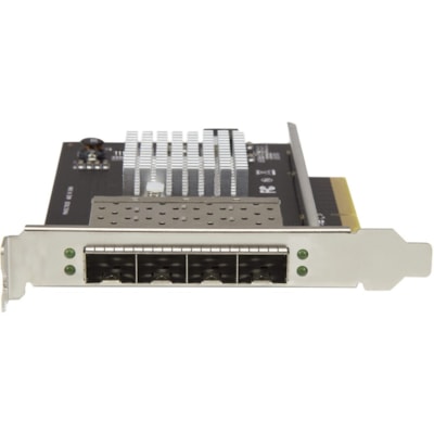 StarTech.com Quad Port 10G SFP+ Network Card - Intel XL710 Open SFP+ Converged Adapter - PCIe 10 Gigabit Fiber Optic Server NIC - 10GbE - Quad port SFP+ network card for MSA compliant SFP+ /DAC - 10 Gigabit Ethernet Card Intel XL710-BM2 10GbE converged network adapter - MMF & SMF Fiber - PCIe 3.0 x8  CTLR 