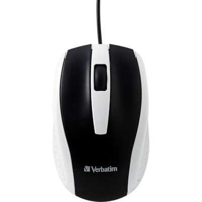 Verbatim Corded Notebook Optical Mouse - White - Optical - Cable - White - USB Type A - Scroll Wheel - 3 Button(s) - 1 Each SLEEK ERGONOMIC DESIGN SMOOTH PRECISE SCROLLING