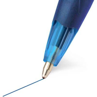 BIC Glide Blue Retractable Ballpoint Pens, Medium Point (1.0mm), 12-Count Pack, Ultra Smooth Writing Blue Pens - 1 mm (0.04") Medium Pen Point - Retractable - Blue Ink - 1 Each NO CLICK - MEDIUM POINT 