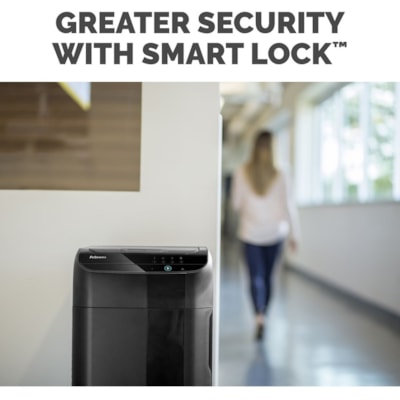 Fellowes AutoMax(tm) 350C Auto Feed Shredder - Non-continuous Shredder - Cross Cut - 350 Per Pass - for shredding Staples, Paper Clip, Paper, CD, DVD, Credit Card, Junk Mail - 0.2" (3.96 mm) x 1.5" (38.10 mm) Shred Size - P-4 - 2.20 in/s (55.88 mm/s) - 9" (228.60 mm) Throat - 45 Minute Run Time - 350 SHEETS AUTO/12 MANUAL 18 GALLON BIN