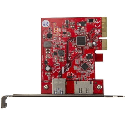 StarTech.com 2 Port USB 3.1 (10Gbps) + eSATA PCI Express Card - 1x USB-A + 1x eSATA - USB3.1 PCIe Card eSATA Card - USB3.1 Expansion Card - Add one USB 3.1 (10Gbps) port and one eSATA (6Gbps) port to your computer, through a single PCI Express slot - 2 Port USB 3.1 (10Gbps) and eSATA PCIe Card - 1x  and one eSATA 6Gbps port to yo ur computer  through