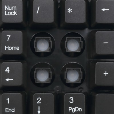 Adesso Wireless Spill Resistant 18-Key Numeric Keypad - Wireless Connectivity - RF - 30 ft (9144 mm) - 2.40 GHz - USB Interface - 18 Key(s) - Windows 10, Windows 8, Windows 7 - English (US) - Computer - PC - Membrane Keyswitch - AAA Battery Size Supported - Black t 18-Key Numeric Keypad 