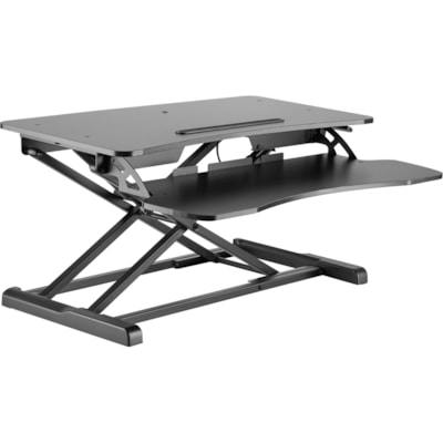 Amer Mounts Sit-Stand Integrated Desk Workstation - 33.07 lb (15000 g) Load Capacity - 19.70" (500.38 mm) Height x 24.20" (614.68 mm) Width - Desktop - Chipboard, Steel, Plastic - Black Stand Desk Computer Riser. Con vert any desk to a v