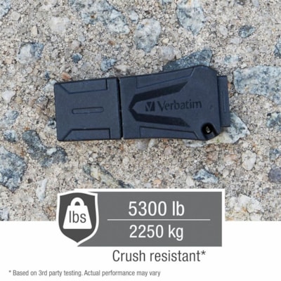 Verbatim 32GB ToughMAX USB Flash Drive - 32 GB - USB - Lifetime Warranty - 1 Each WATER  CRUSH  TEMP. RESISTANT MADE FROM PROPRIETARY KYRONMAX