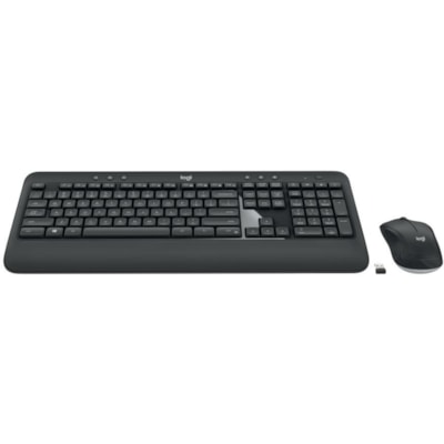 Logitech MK540 Advanced Wireless Keyboard and Mouse Combo for Windows (French Layout) - USB Wireless RF Keyboard - French - USB Wireless RF Mouse - Optical - 1000 dpi - Scroll Wheel - QWERTY - Media Player, Calculator, On/Off Switch, Battery Hot Key(s) - Symmetrical - AA - Compatible with Desktop Co  