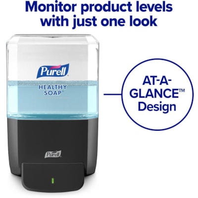 Purell ES4 Distributeur de savon - Manuel - 1,20 L Capacité - Mécanisme de verrouillage, Résistants, Fixation Murale - Graphite - 1 chaque  