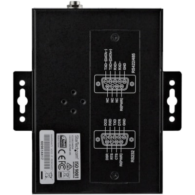 StarTech.com USB to RS232/RS485/RS422 4 Port Serial Hub Adapter - Industrial Metal USB 2.0 to DB9 Serial Converter - Din Rail Mountable - Industrial 4 port serial hub 15kV Level 4 ESD - IP30 rating metal USB to serial adapter converter w/ each DB9 port set to RS232/RS422/RS485(2wire/4wire) baud rate 5kV Level 4 ESD - IP30 rating metal USB to serial