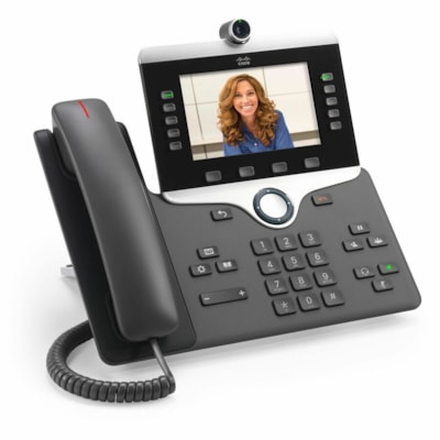 Cisco 8845 IP Phone - Corded/Cordless - Corded - Bluetooth - Built-in Camera - Wall Mountable, Desktop - Charcoal - 10 x Total Line - VoIP - 5" - 2 x Network (RJ-45) - PoE Ports  PERP 