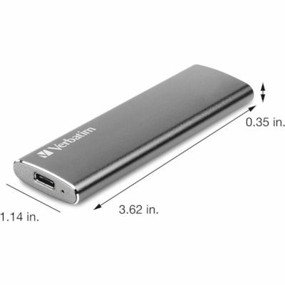 Verbatim Vx500 120 GB Solid State Drive - External - Graphite - Notebook Device Supported - USB 3.1 Type C - 500 MB/s Maximum Read Transfer Rate - 2 Year Warranty - 1 USB 3.1 GEN 2 GRAPHITE TRANSFER RATES UP TO 500MB/S