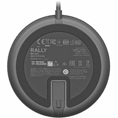 Logitech Rally Mic Pod for Rally, Rally Bar, and Rally Bar Mini, Graphite - 9.7 ft (2.95 m) - 90 Hz to 16 kHz -27 dB - Omni-directional - 12-pin  