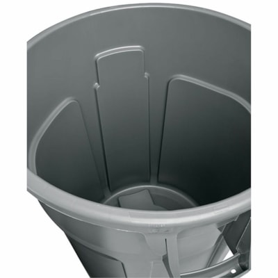 Rubbermaid Brute Container With Venting Channels 166.5 L - Grey - 166.50 L Capacity - Venting Channel, Durable, Warp Resistant, Crack Resistant, Crush Resistant, UV Resistant, Damage Resistant, Fade Resistant, Stackable, Contoured Base Handle - 31.3" (796 mm) Height x 28.2" (717 mm) Width x 24.1" (6 GRAY 